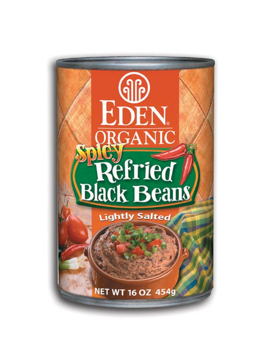 Spicy Refried Black Beans, Organic