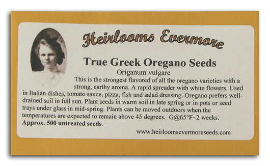 True Greek Oregano Seeds