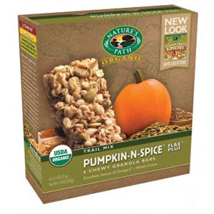 Pumpkin-N-Spice Granola Bar 6pk, Org