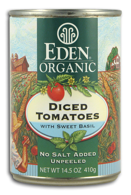 Diced Tomatoes with Sweet Basil, Org