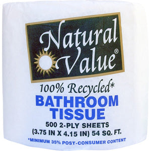 Bath Tissue 500 2ply sheets-Recycled