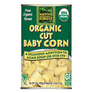 Baby Corn, Cut, Organic