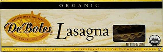 Lasagna, Organic
