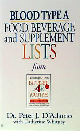 Blood Type A Food, Bev/Supplement